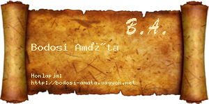 Bodosi Amáta névjegykártya
